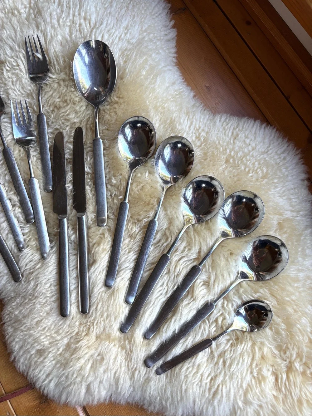 14 Pieces of MCM Nova Flatware by Wilkens
